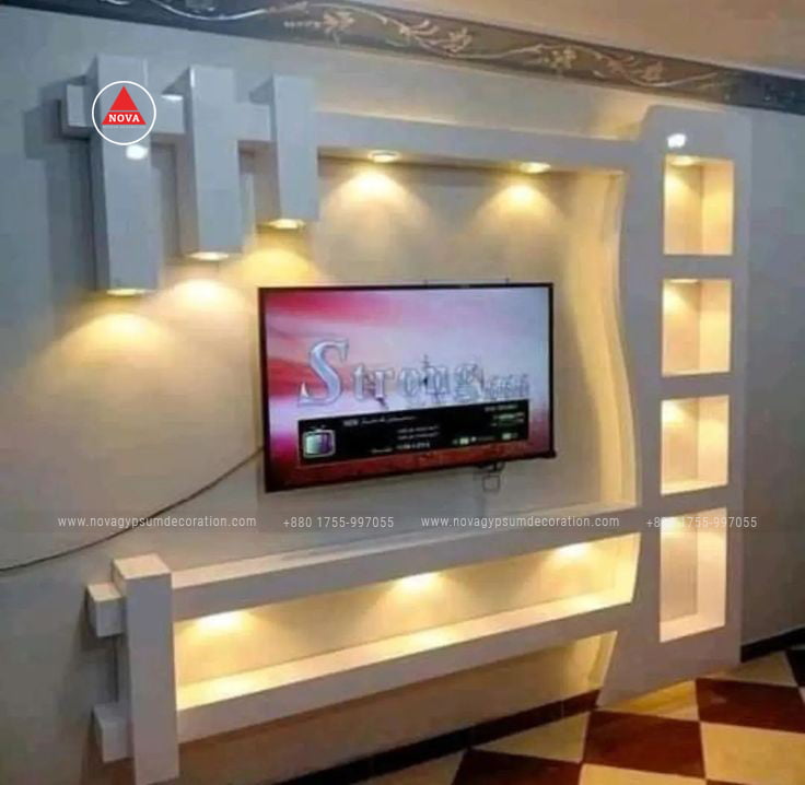 Gypsum-TV-Cabinet-Design-And-Model-NGD-22