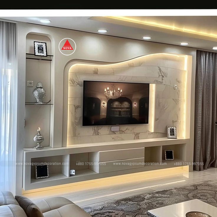 Gypsum-TV-Cabinet-Design-And-Model-NGD-25