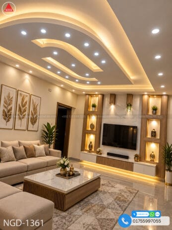 Gypsum Board Ceiling Design NGD-1361
