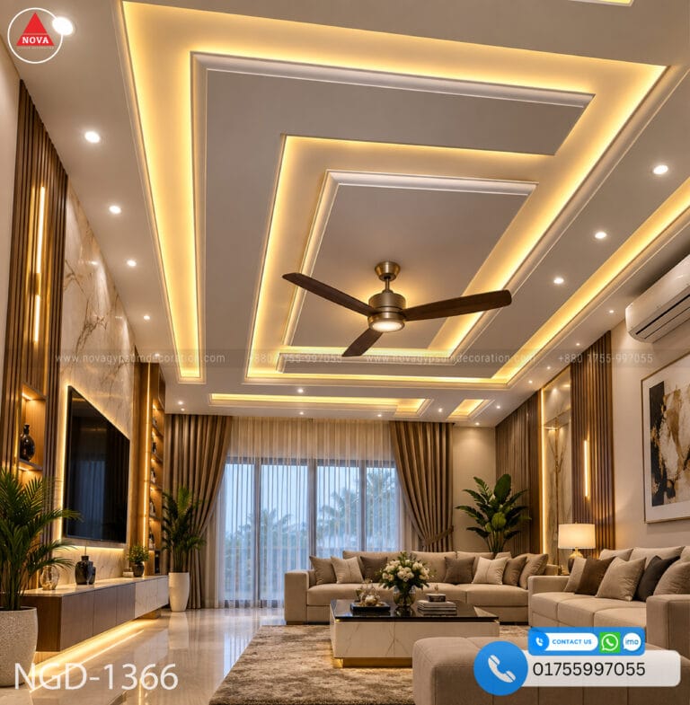 Gypsum Board Ceiling Design NGD-1366