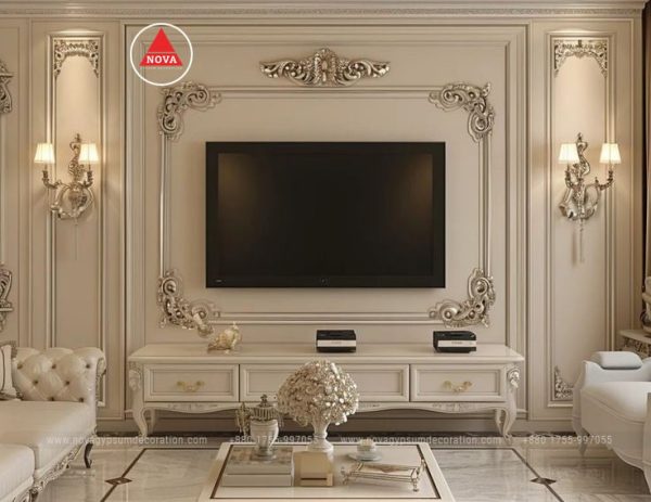 Gypsum-TV-Cabinet-Design-And-Model-NGD-12