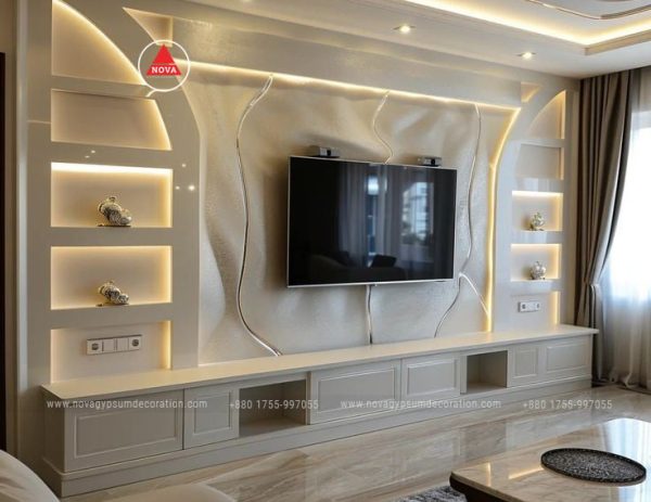 Gypsum-TV-Cabinet-Design-And-Model-NGD-32